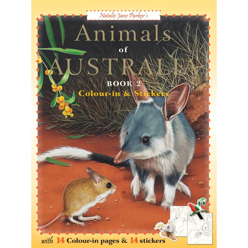 Animals of Australia Colour-in and Sticker Book 2